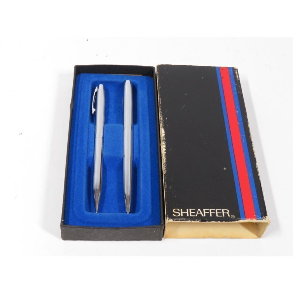 Vintage Sheaffer White Dot Ball Point Pen and Mechanical Pencil